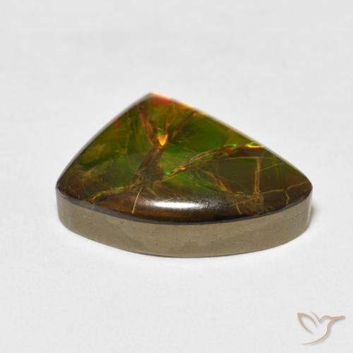 Ammolite Gemstone in 16.9 x 13.8 mm Size for Sale, Ammolite Stone in Multicolor Color