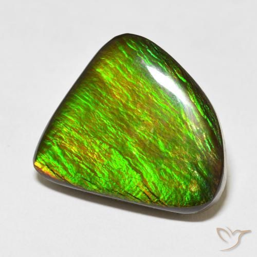 16.47 ct Multicolor Ammolite Stone, Natural Ammolite in Fancy Cabochon Shape for Sale