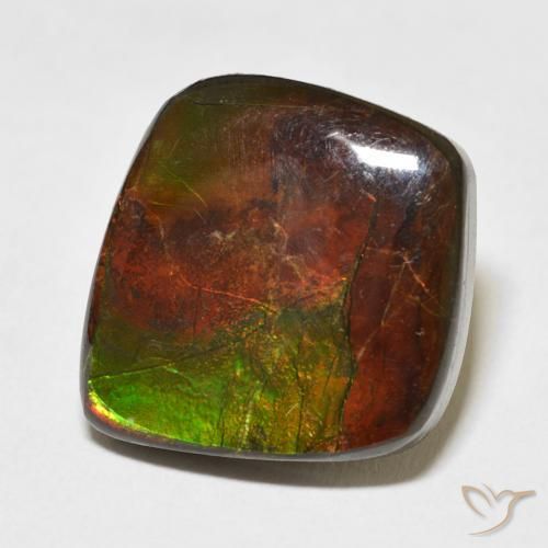 11.81 ct Multicolor Ammolite Stone, Natural Ammolite in Fancy Cabochon Shape for Sale