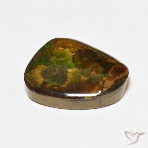 Ammolite Gemstone in 18.7 x 17.1 mm Size for Sale, Ammolite Stone in Multicolor Color