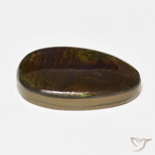 Ammolite Gemstone in 22.8 x 15.1 mm Size for Sale, Ammolite Stone in Multicolor Color