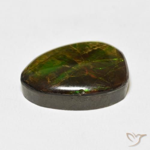 Ammolite Gemstone in 18.9 x 14.2 mm Size for Sale, Ammolite Stone in Multicolor Color