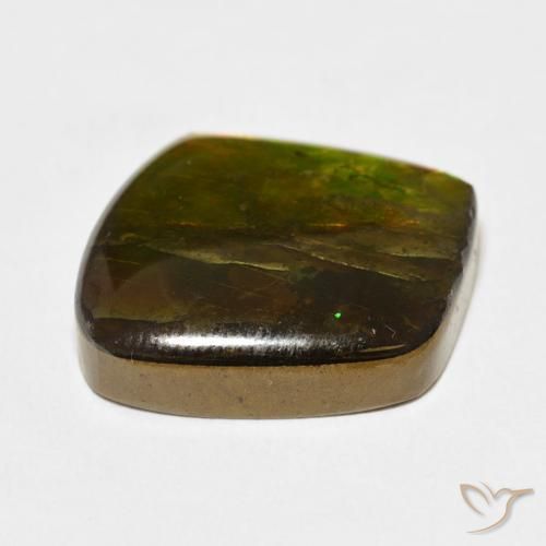 Ammolite Gemstone in 17.2 x 17 mm Size for Sale, Ammolite Stone in Multicolor Color