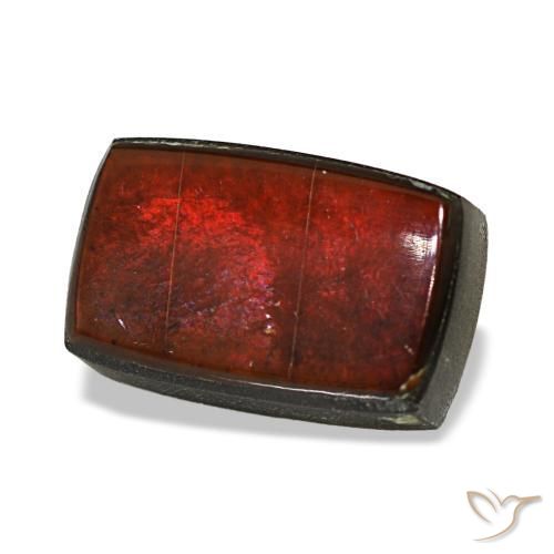 4.13 ct Multicolor Ammolite Stone, Natural Ammolite in Baguette Cabochon Shape for Sale