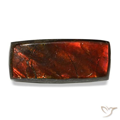 3.83ct Multicolor Ammolite, Baguette, Opaque