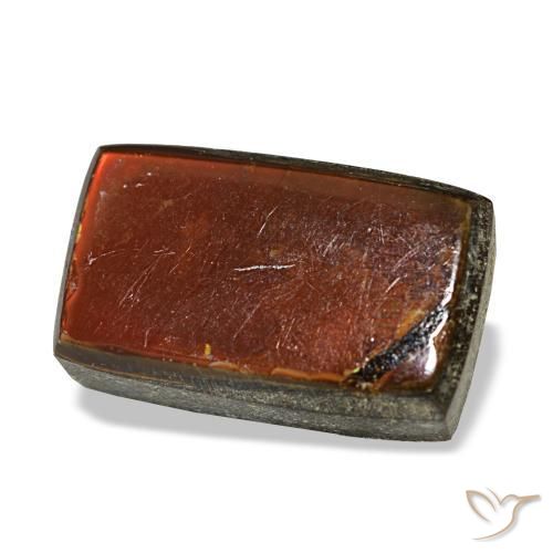 3.40 ct Multicolor Ammolite Stone, Natural Ammolite in Baguette Cabochon Shape for Sale