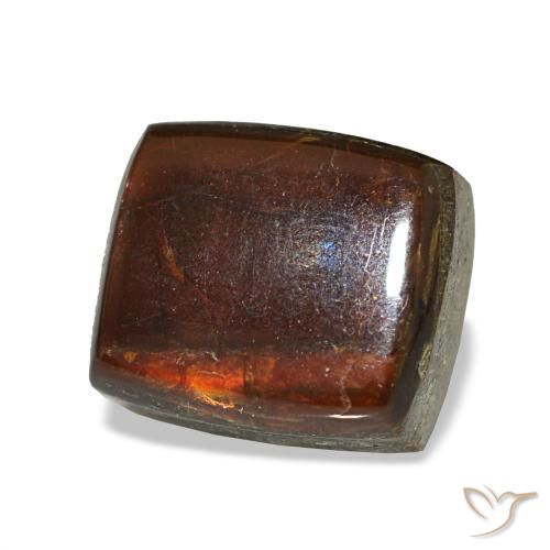2.43 ct Multicolor Ammolite Stone, Natural Ammolite in Baguette Cabochon Shape for Sale
