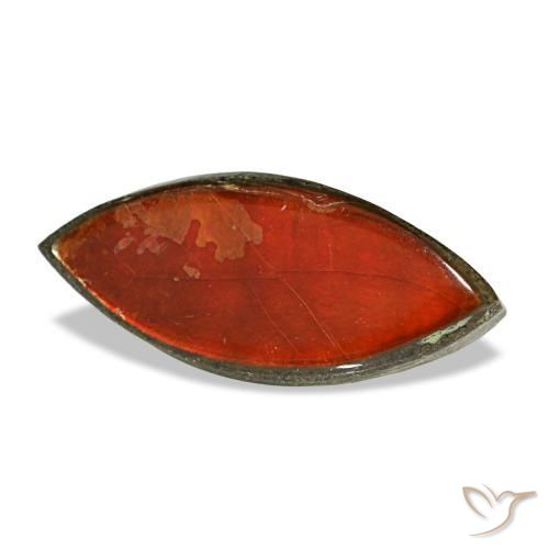2.22 ct Multicolor Ammolite Stone, Natural Ammolite in Marquise Cabochon Shape for Sale