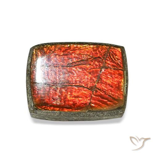 1.23ct Multicolor Ammolite, Baguette, Opaque