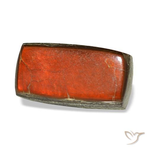 2.13 ct Multicolor Ammolite Stone, Natural Ammolite in Baguette Cabochon Shape for Sale