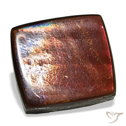 11.22 ct Multicolor Ammolite Stone, Natural Ammolite in Baguette Cabochon Shape for Sale
