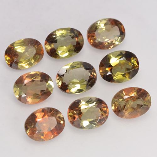 2.90 ctw Multicolor Andalusite Stones, Natural Andalusite in Oval Facet Shape for Sale