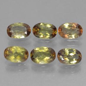 2.69 ctw Multicolor Andalusite Stones, Natural Andalusite in Oval Facet Shape for Sale