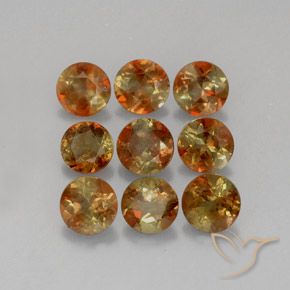 2.39 ctw Multicolor Andalusite Stones, Natural Andalusite in Round Facet Shape for Sale