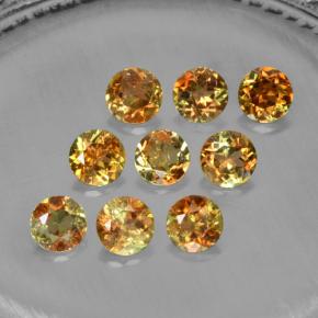 2.28 ctw Multicolor Andalusite Gemstones, Andalusite Gems in Round Facet Shape for Sale.