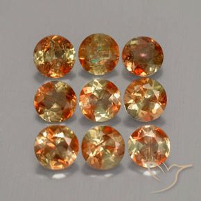 2.26 ctw Multicolor Andalusite Stones, Natural Andalusite in Round Facet Shape for Sale