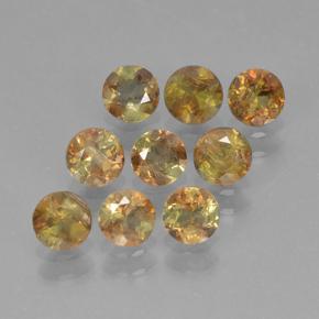 2.34 ctw Multicolor Andalusite Gemstones, Andalusite Gems in Round Facet Shape for Sale.
