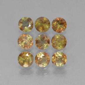 2.34 ctw Multicolor Andalusite Stones, Natural Andalusite in Round Facet Shape for Sale