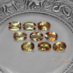3.15 ctw Multicolor Andalusite Stones, Natural Andalusite in Oval Facet Shape for Sale