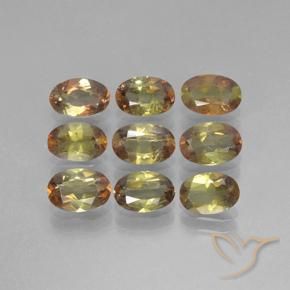 3.45 ctw Multicolor Andalusite Stones, Natural Andalusite in Oval Facet Shape for Sale
