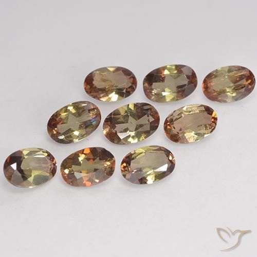 3.61 ctw Multicolor Andalusite Stones, Natural Andalusite in Oval Facet Shape for Sale