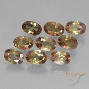 3.76 ctw Multicolor Andalusite Stones, Natural Andalusite in Oval Facet Shape for Sale