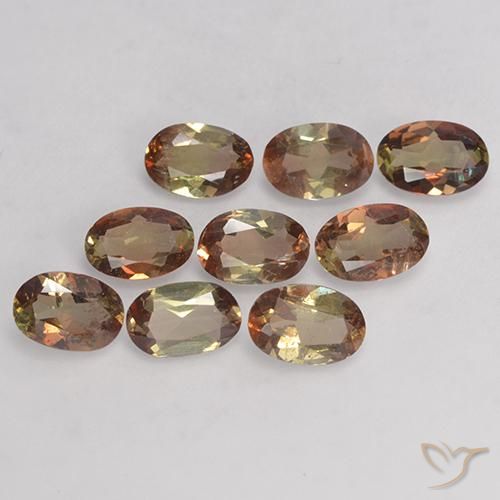 3.33 ctw Multicolor Andalusite Stones, Natural Andalusite in Oval Facet Shape for Sale