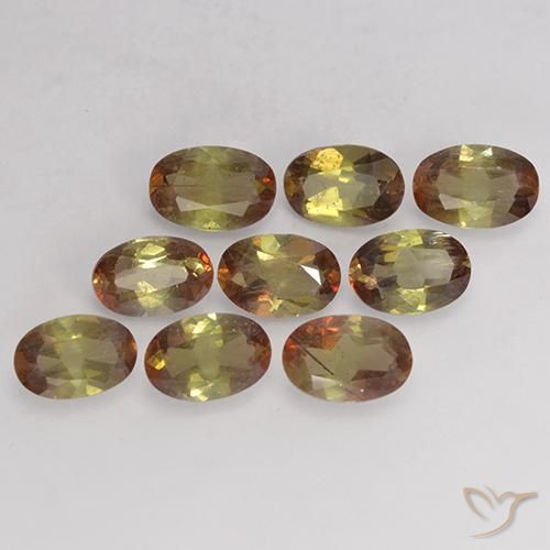 3.67 ctw Multicolor Andalusite Stones, Natural Andalusite in Oval Facet Shape for Sale