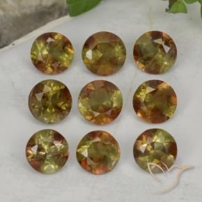 2.31 ctw Multicolor Andalusite Stones, Natural Andalusite in Round Facet Shape for Sale