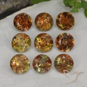 2.37 ctw Multicolor Andalusite Stones, Natural Andalusite in Round Facet Shape for Sale