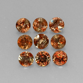 2.26 ctw Multicolor Andalusite Gemstones, Andalusite Gems in Round Facet Shape for Sale.