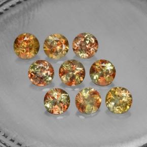 2.40 ctw Multicolor Andalusite Stones, Natural Andalusite in Round Facet Shape for Sale
