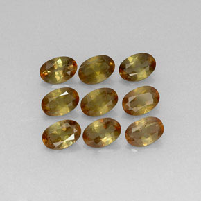 3.80 ctw Multicolor Andalusite Stones, Natural Andalusite in Oval Facet Shape for Sale