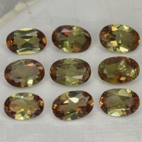 3.72 ctw Multicolor Andalusite Stones, Natural Andalusite in Oval Facet Shape for Sale