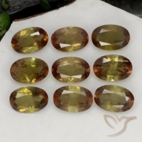 3.78 ctw Multicolor Andalusite Stones, Natural Andalusite in Oval Facet Shape for Sale