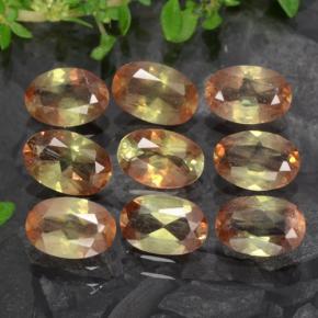 3.67 ctw Multicolor Andalusite Stones, Natural Andalusite in Oval Facet Shape for Sale