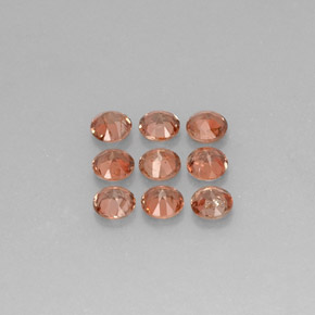 Andalusite Gemstone in 4 mm (calibrated) Size for Sale, Andalusite Stone in Green Peach Color