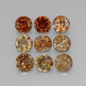 Multicolore Andalousite gemme - 0.3ct Facette ronde (ID: 222688)