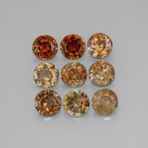 2.34 ctw Multicolor Andalusite Stones, Natural Andalusite in Round Facet Shape for Sale