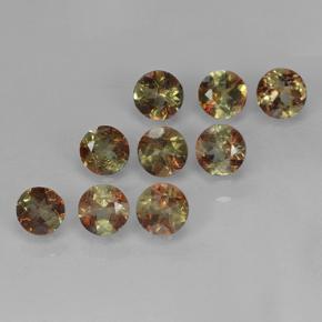 2.32 ctw Multicolor Andalusite Stones, Natural Andalusite in Round Facet Shape for Sale