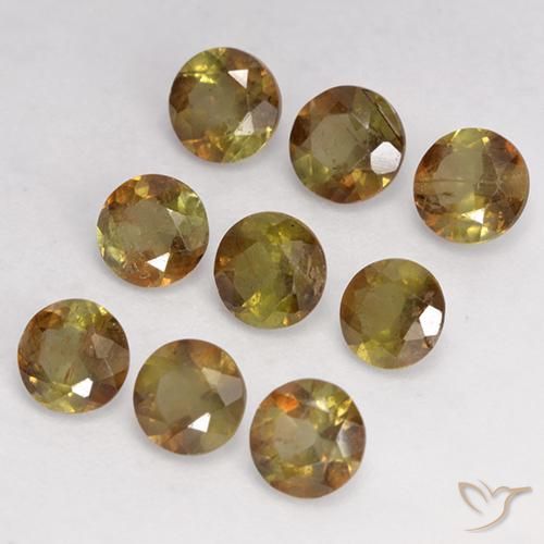 2.19 ctw Multicolor Andalusite Stones, Natural Andalusite in Round Facet Shape for Sale