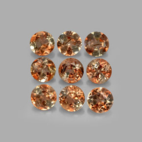 2.19 ctw Multicolor Andalusite Gemstones, Andalusite Gems in Round Facet Shape for Sale.