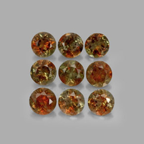 2.28 ctw Multicolor Andalusite Gemstones, Andalusite Gems in Round Facet Shape for Sale.