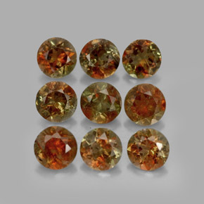 2.28 ctw Multicolor Andalusite Stones, Natural Andalusite in Round Facet Shape for Sale