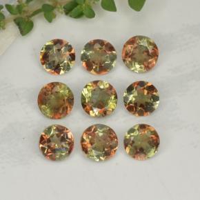1.92 ctw Multicolor Andalusite Gemstones, Andalusite Gems in Round Facet Shape for Sale.