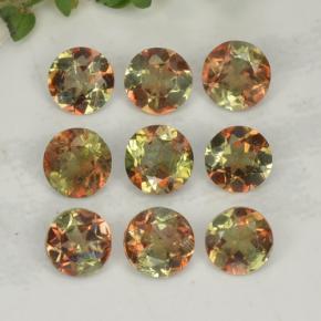 1.92 ctw Multicolor Andalusite Stones, Natural Andalusite in Round Facet Shape for Sale