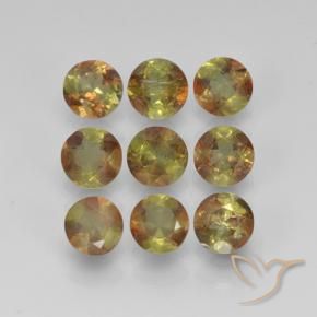 2.19 ctw Multicolor Andalusite Stones, Natural Andalusite in Round Facet Shape for Sale