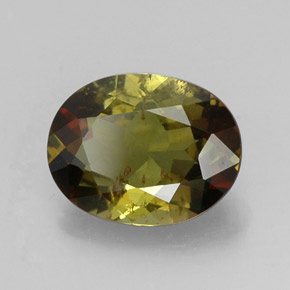 1.64 ct Multicolor Andalusite Stone, Natural Andalusite in Oval Facet Shape for Sale