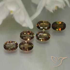 2.36 ctw Multicolor Andalusite Stones, Natural Andalusite in Oval Facet Shape for Sale