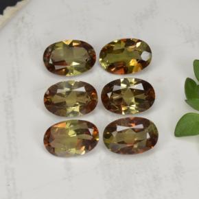 2.49 ctw Multicolor Andalusite Gemstones, Andalusite Gems in Oval Facet Shape for Sale.